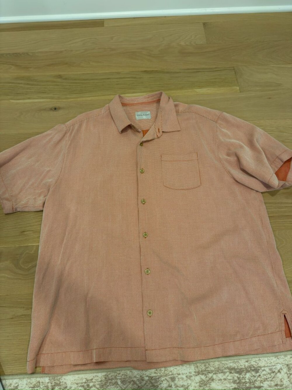 Coral/Peach Tommy Bahama Button Down Short Sleeve
